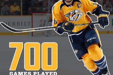 Félicitations à @officialnashvillepredators Shea Weber pour le jeu n ° 700 ...