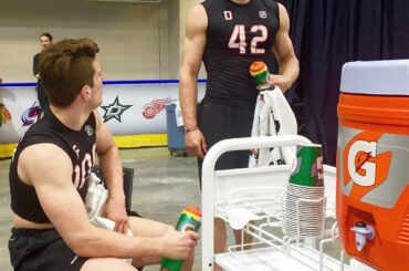 La meilleure partie des tests de condition physique #NHLCombine? Quand c'est fini @gatorade #WinFrom ...