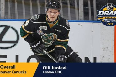 Avec le cinquième choix dans le #NHLDraft 2016, les @canucks sélectionnent Olli Juolevi ....