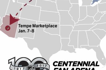 L'histoire du hockey est dirigée vers le sud.

La Fan Arena # NHL100 visite le @arizonacoyote ...