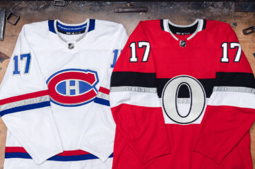 Ils sont là.
Les maillots @canadiensmtl et @senators '# NHL100 Classic ont été ...