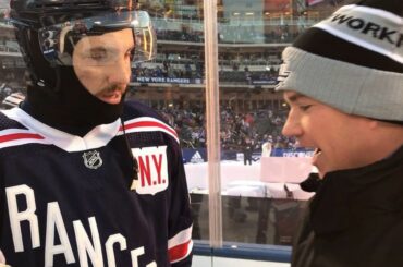 Kevin Shattenkirk et @jamisoncoyle de @nhlnetwork discutent d'un #WinterClassic froid ...