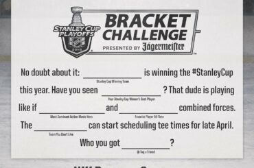 Obtenez dans ces commentaires avec votre manifeste de libs mad #NHLBracket Challenge! Faites y ...