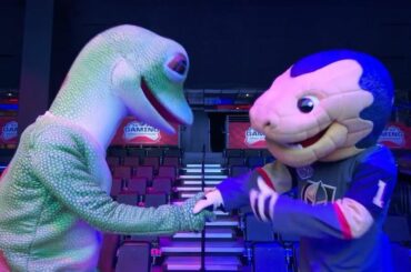 Tout le monde est là pour la finale mondiale #NHLGWC! Le @geico Gecko et le @chancenhl.

...