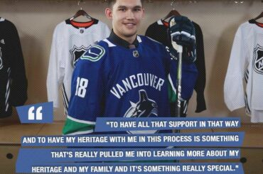 Jett Woo est devenu le joueur le plus sélectionné d'ascendance chinoise lorsque les @canucks ...