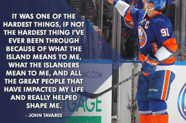 Quitter les @ny_islanders fut une décision incroyablement difficile pour John Tavares, ...