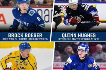 Entre @bboeser et les futurs espoirs @_quinnhughes, @_eliaspettersson et @jonte ...