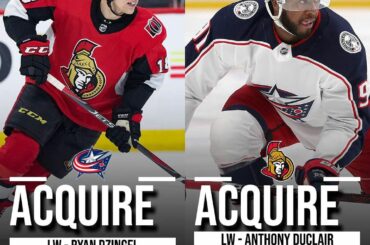 Un peu de déjà vu alors que les @bluejacketsnhl et les @senators concluent un accord avant le # ...