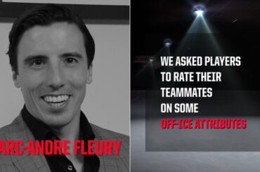 Marc-André Fleury note @larswilliamkarlsson et @ alextuch89 de manière parfaite ...