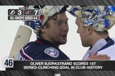 Les @bluejacketsnhl capturent leur toute première victoire dans la série #StanleyCup ...