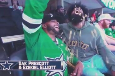 @ _4dak et @ezekielelliott aimaient le jeu @dallasstars hier soir! #Stanl ...