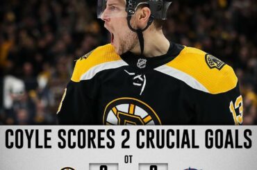 @ charliecoyle_3 le gagne en prolongation pour les @nhlbruins, tandis que @ vt9191 est en tête du ...