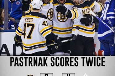 Une paire de buts pour @davidpastrnak et @hhinee, tandis que @cradnec lie le jeu et ...