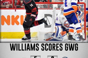 Les @nhlcanes prennent les devants 3-0, tandis que @hhinee brille dans un match ...