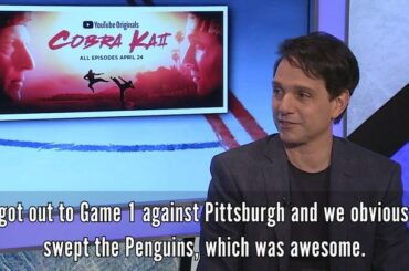 @cobrakaiseries star et fan de toujours @ny_islanders @ralph_macchio s'assoit avec ...