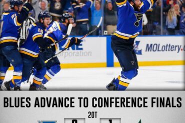 Quel # Game7! Pat Maroon avec le vainqueur de la double prolongation d'envoyer le @stlouisbl ...