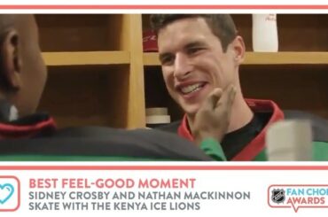 Avant la saison, Sidney Crosby et @ mackinnon29 ont patiné avec @kenyaicehockey, c ...