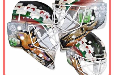 En hommage à la légende de @ArizonaCoyotes Shane Doan, le masque de kachina d'Antti Raanta était ...