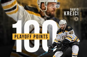 Maintenant à égalité pour le troisième plus grand nombre de points des séries éliminatoires de l'histoire de @nhlbruins, le d ...