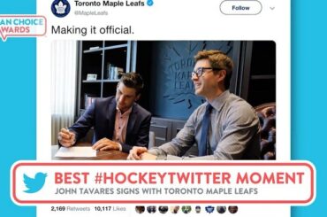 John Tavares a-t-il signé avec @mapleleafs le meilleur moment #HockeyTwitter de ...