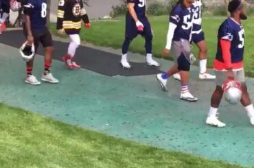 @ edelman11 porte un maillot @nhlbruins à l'entraînement! #StanleyCup (TW / MikeReiss ...