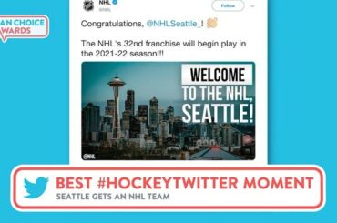 L'annonce de @nhlseattle était un moment #HockeyTwitter que nous n'oublierons jamais! ...