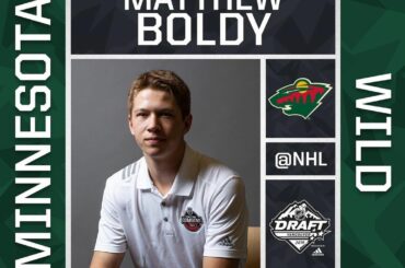 Le @minnesotawild sélectionnez @mattboldy avec le choix n ° 12! #NHLDraft ...