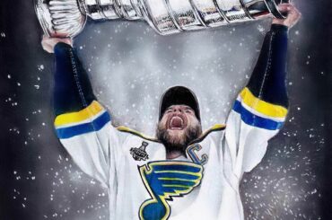 Ce dessin du capitaine @stlouisblues @ alexpetro27 hissant le #StanleyCup est ...