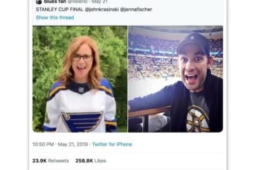 Équipe Jim? Équipe Pam? Choisissez votre camp ... #StanleyCup
: @nhlonnbcsports
: @sportsn ...