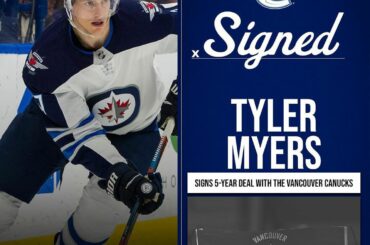 La défense de @canucks est devenue tellement meilleure! Tyler Myers se dirige vers Vancouv ...