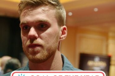 "J'ai juste essayé de mettre une rondelle au filet." Le toujours humble @ mcdavid97 réagit à son #N ...