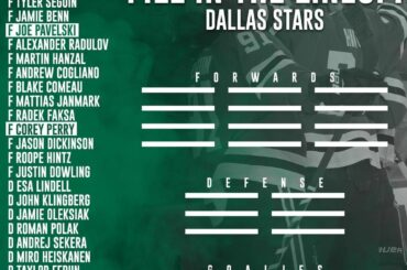 La liste des @dallasstars se profile plutôt bien, mais quel sera leur début ...