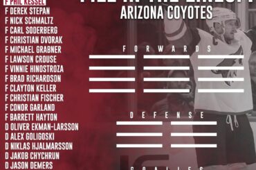 L'ajout de @ phil_kessel_81_ est énorme, mais quelle sera l'étoile de @arizonacoyotes ...