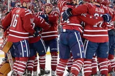 #HockeyHugs tout autour. #WinterClassic ...