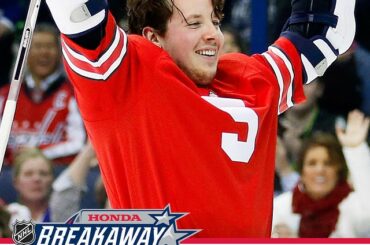 Ryan Johansen montre un peu de fierté dans l'Ohio et prend le #NHLAllStar Breakaway Chal ...