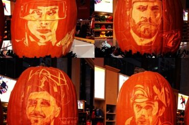 Appuyez deux fois sur votre citrouille #HockeyHalloween préférée par @ManiacPumpkins ....