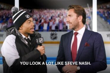 Henrik Lundqvist. Steve Nash. David Beckham.
Lazlo Holmes n'arrive pas à mettre sa f ...