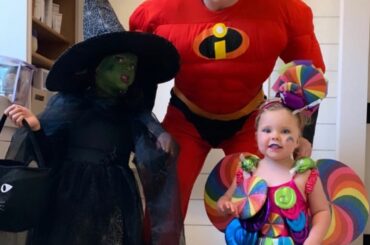 T. J. Oshie (@ tjoshie7), M. Incredible. #HockeyHalloween (@ lauren.oshie) ...