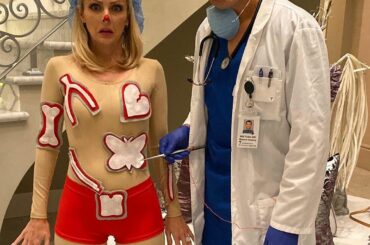 Patrick Marleau et sa femme sont prêts pour l'opération. #HockeyHalloween (TW / c_m ...