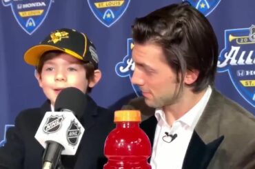 Le fils de Kris Letang (@ kletang_58) avec une interview #NHLAllStar pour les âges. (TW / ...