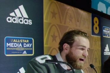 Suivez Ryan O'Reilly alors qu'il se fraye un chemin à travers #NHLAllStar Media Da ...