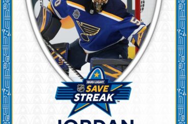 Le favori de la ville natale, Jordan Binnington (@binniner), est la séquence de sauvegarde @budlight NHL ...