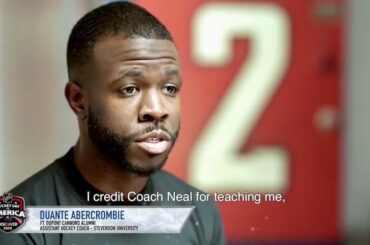 «L'entraîneur Neal m'a appris à être un homme.» Pour célébrer la Journée du hockey en Amérique, @dis ...