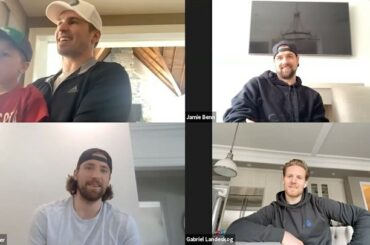 @ 26blakewheeler et @zachparise embrassent vraiment la vie de papa. #HockeyAtHom ...