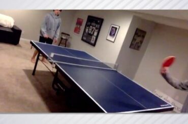 Qui est le meilleur joueur de ping-pong de la maison Hughes? @KathrynTappen et Davi ...