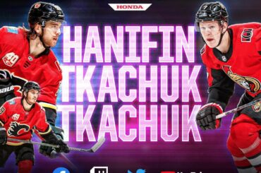 C'EST TIIIIME! @nhlflames D-man Noah Hanifin (@ nhanifin5) fait équipe avec @matthew _...