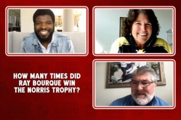 Essayez de répondre au nombre de trophées Norris remportés par Ray Bourque ... PENDANT QU'IL EST AVEC VOUS.

...