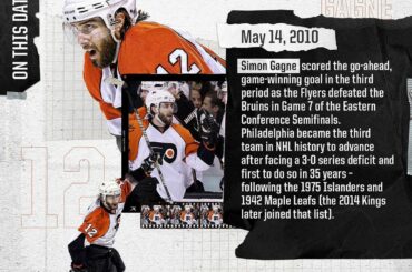 En ce jour de 2010, Simon Gagne a aidé les @philadelphiaflyers à revenir d'un ...