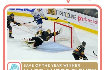 Le gant à couper le souffle de Marc-Andre Fleury est votre lauréat du #NHLFanChoice Award pour ...