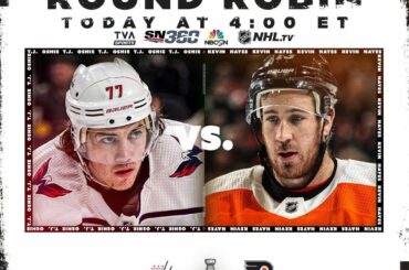 Le Round Robin #StanleyCup se poursuit aujourd'hui! Qui avez-vous: @capitals ou @philadelp ...